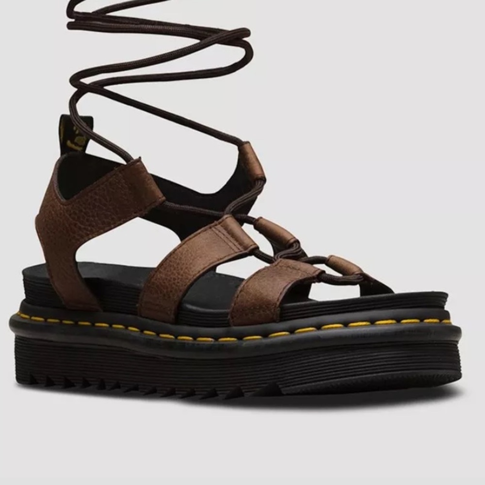 Dr Marten Brown Platform Sandals